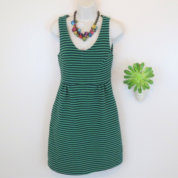 Boden Dresses & Skirts - Boden Green & Blue Striped Sleeveless Dress 8P